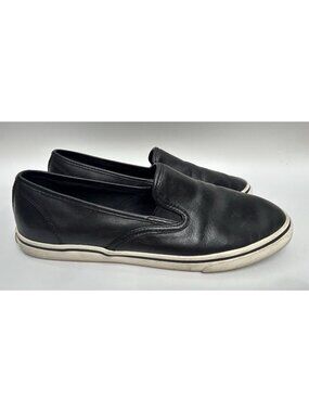 Lauren Ralph Lauren Janis Slip On Sneakers Black Loafers Womens Size 9B Preppy